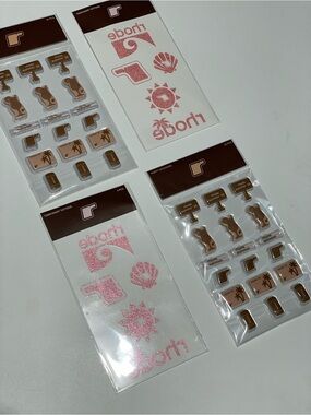 RHODE summer ‘26 Pink Glitter Temporary Tattoo and sticker Sets of 4